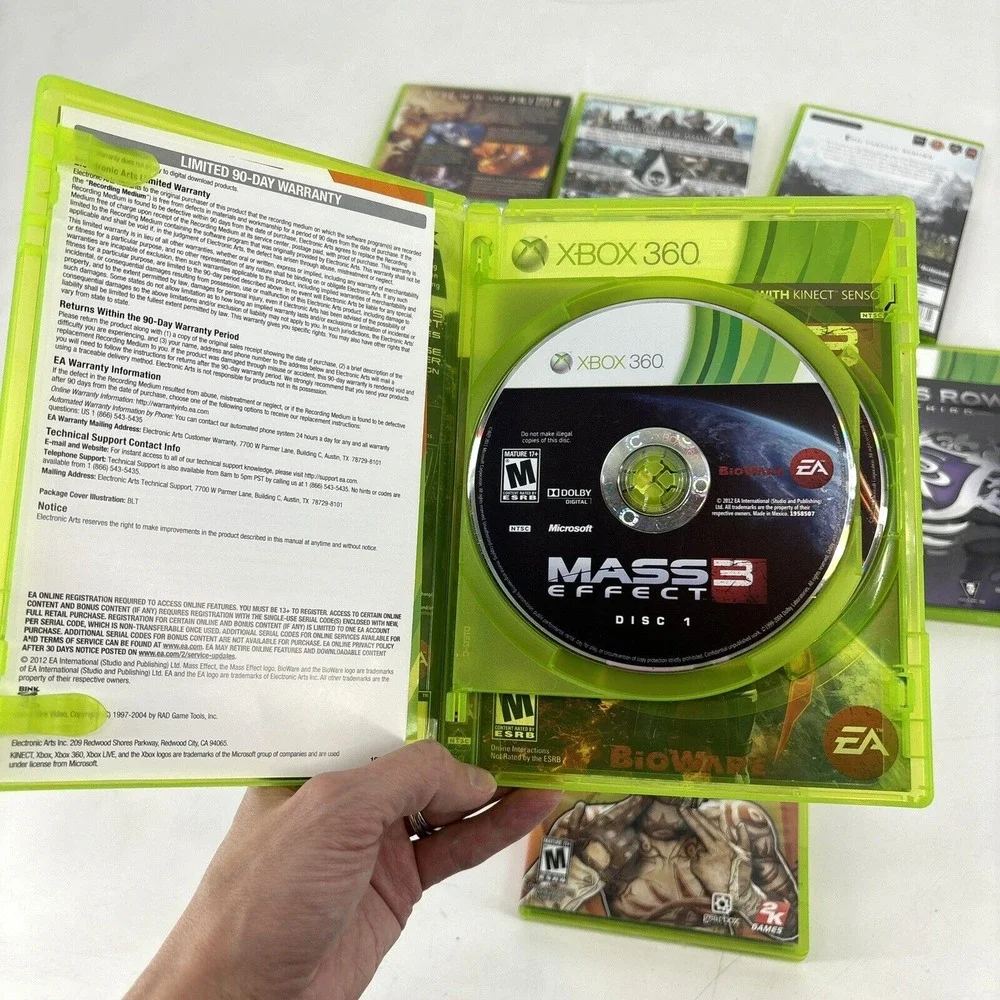 XBOX 360 Adventure Game Lot Diablo,‎ Skyrim, Assassin's Creed IV, Borderlands 2
